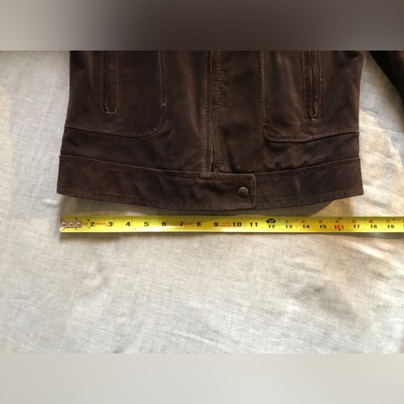 MK Maska Italian brown suede bomber jacket - Picture 8 of 11